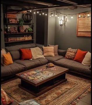 small low light basement room